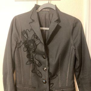 Charles Chang-Lima black embellished evening blazer